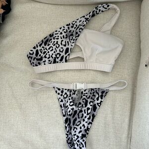 Two piece leopard bikini